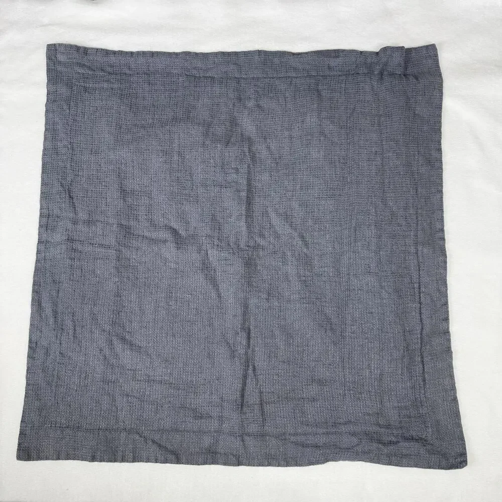 Pottery Barn Pillow Shams Set Of 3 Gray Cotton Linen Waffle Large Covers